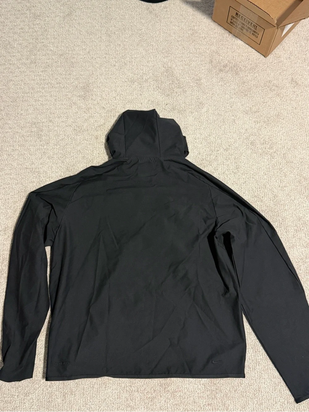 Nike Tech Men's Black Full-Zip Hooded Jacket